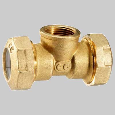 RACCORDO A TEE FEMMINA PE ANELLO RESINA  20 x 1/2 x 20     CG CAVALLETTO