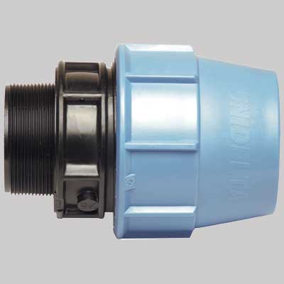 RACCORDO DIRITTO MASCHIO PLASTICA  40 x 11/4     UNIDELTA