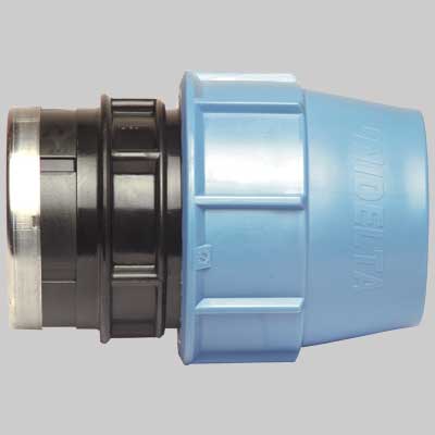 RACCORDO DIRITTO FEMMINA PLASTICA  50 x 2     UNIDELTA