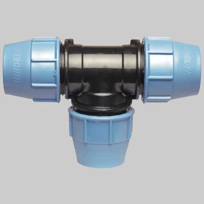 RACCORDO A TEE DOPPIO PLASTICA  75     UNIDELTA