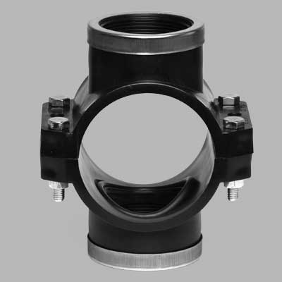 STAFFA DOPPIA CON RINFORZO E GUARNIZIONE PIATTA PN 10  50 x 3/4     UNIDELTA