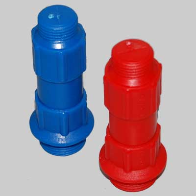 Tappo prova impianti doppio  3/4  1/2 Rosso     MADE IN ITALY