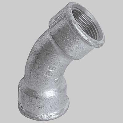 CURVA A 45  ° FEMMINA/FEMMINA ZINCATA  3/4     MADE IN ITALY