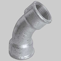 CURVA A 45  ° FEMMINA/FEMMINA ZINCATA  1     MADE IN ITALY