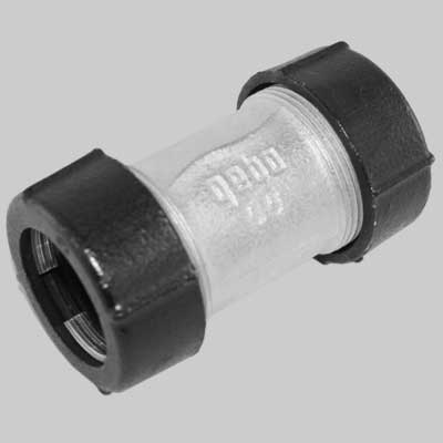 RACCORDO A COMPRESSIONE IN GHISA DOPPIO  31,4  34,2 DN 25     GEBO