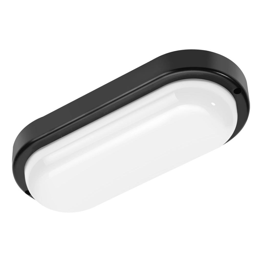 Plafoniera canalina ovale nera LED 18W 4000K IP64 Eko-Light