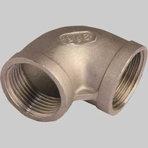 RACCORDO GOMITO 90  ° FILETTATO F/F ACCIAIO INOX  1/2     MADE IN ITALY