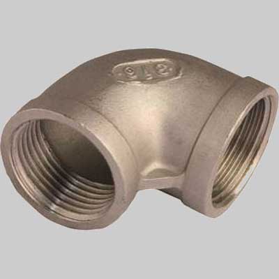 RACCORDO GOMITO 90  ° FILETTATO F/F ACCIAIO INOX  3/4     MADE IN ITALY