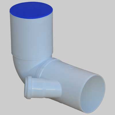 CURVA WC PROLUNGATA BIANCA ATTACCO BICCHIERE SX O DX ORIENTABILE  90x50     WAVIN