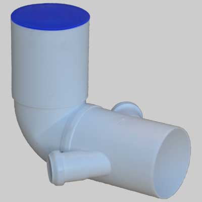 CURVA WC PROLUNGATA BIANCA CON DOPPIO ATTACCO BICCHIERE DX  SX  90x5050     WAVIN