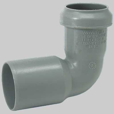 CURVA RIDOTTA SENZA MORSETTO  DM. 40x50     WAVIN