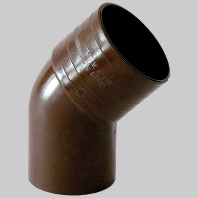 CURVA 45  ° PVC TESTA DI MORO   EE ? 80     MADE IN ITALY