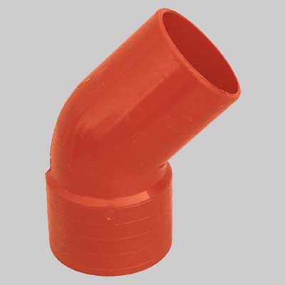 CURVA 45  ° PVC   EE ? 125     MADE IN ITALY