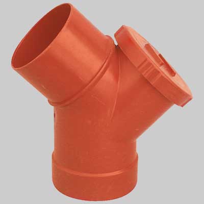 CURVA A 45  ° CON ISPEZIONE PVC  100     MADE IN ITALY