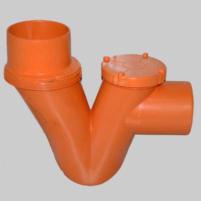 SIFONE ORRIZZONTALE/VERTICALE 1 TAPPO  Ø 100     MADE IN ITALY