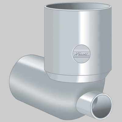 CURVA WC CON ATTACCO FRONTALE  Ø 100  40     NICOLL