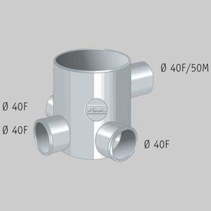 POZZETTO A PAVIMENTO 4 VIE BASSO  10040     NICOLL