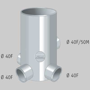 POZZETTO A PAVIMENTO 4 VIE ALTO  10040     NICOLL