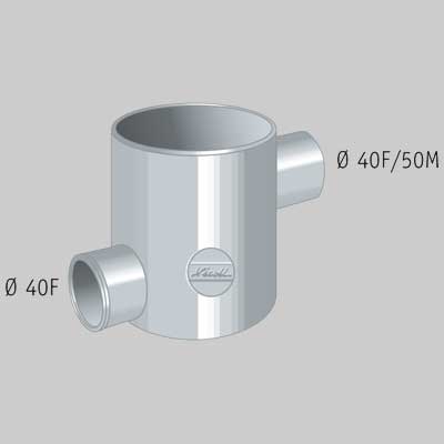 POZZETTO A PAVIMENTO 2 VIE BASSO  10040     NICOLL