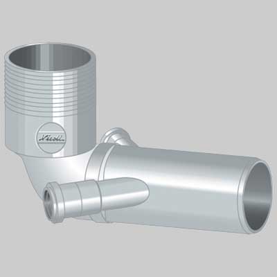 CURVA WC 2 ATTACCHI Ø40 ORING  Ø 100     MADE IN ITALY