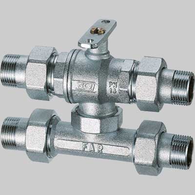 VALVOLA DI ZONA FAR 3 VIE CON TEE DI BYPASS  1     FAR