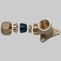 RACCORDO A MURO CON KIT DI TENUTA PER TUBO RAME  1/2 x 18     FAR