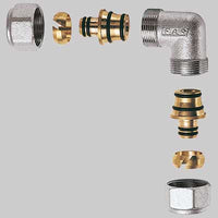 GOMITO DOPPIO CROMATO FAR COMPLETO  1 x 26 x 3     FAR