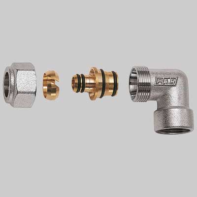 GOMITO FEMMINA CROMATO FAR COMPLETO  1 x 32 x 3     FAR