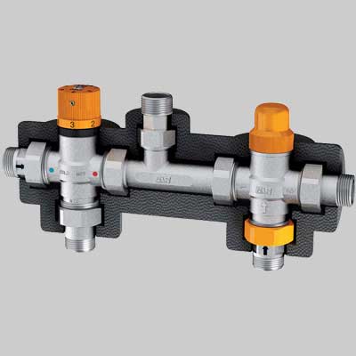 GRUPPO SOLARE CON DEVIATORE TERMOSTATICO  3/4     FAR