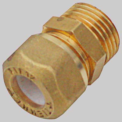 RACCORDO DIRITTO MASCHIO CON OGIVA P.T.E.F.  12 x 1/2  1/2 x 1/2     TIEMME