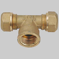 RACCORDO A TEE FEMMINA CON OGIVA P.T.E.F.  18 x 1/2 x 18  3/4     TIEMME