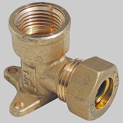 GOMITO CON FLANGIA 3 FORI ORING TIEMME  16 x 1/2     TIEMME