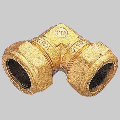 RACCORDO CURVO DOPPIO CON OGIVA OTTONE  18 x 18     TIEMME