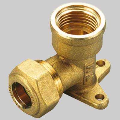 RACCORDO CURVO FEMMINA CON FLANGIA ORING GIALLO  12 x 1/2     TIEMME