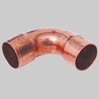 CURVA RAME 90  ° A SALDARE FEMMINA/FEMMINA  28 x 28     MADE IN ITALY