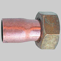 MEZZO BOCCHETTONE A SALDARE FEMMINA  DADO GIREVOLE  14 x 3/4     MADE IN ITALY