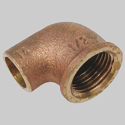 GOMITO BRONZO FILETTATO FEMMINA A SALDARE FEMMINA  16 x 3/4     MADE IN ITALY