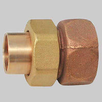 BOCCHETTONE BRONZO DIRITTO 3 PEZZI FILETTATO FEMMINA A SALDARE FEMMINA  16 x 1/2     MADE IN ITALY