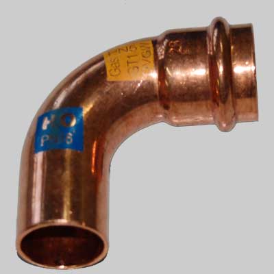 CURVA RAME A PRESSARE 90  ° MASCHIO/FEMMINA  18 x 18     MADE IN ITALY