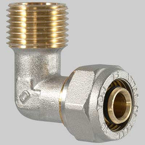 Raccordo a compressione curvo Maschio  20 x 3/4     T.D.M.