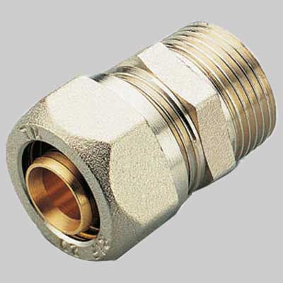 RACCORDO A COMPRESSIONE DIRITTO MASCHIO TIEMME  16 x 3/4     TIEMME