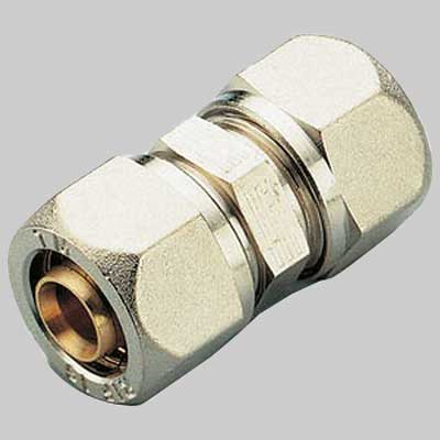 RACCORDO A COMPRESSIONE DIRITTO DOPPIO TIEMME  14 x 14     TIEMME