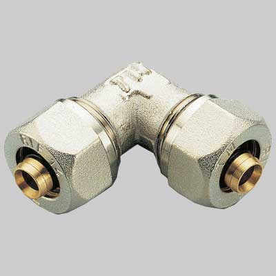 RACCORDO A COMPRESSIONE CURVO DOPPIO TIEMME  16 x 16     TIEMME