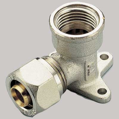 RACCORDO A COMPRESSIONE CURVO FEMMINA CON FLANGIA TIEMME  14 x 1/2     TIEMME