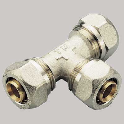 RACCORDO A COMPRESSIONE A TEE TIEMME  16 x 16 x 16     TIEMME