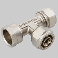 RACCORDO A COMPRESSIONE A T LATERALE FEMMINA  20x20x3/4     TIEMME