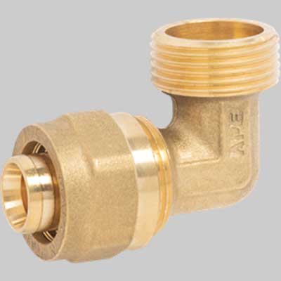 RACCORDO CURVO MASCHIO A STRINGERE APE  26 x 3/4     APE RACCORDERIE