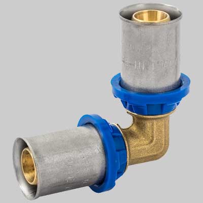 RACCORDO A GOMITO INTERMEDIO APE PRESS  26 x 26     APE RACCORDERIE