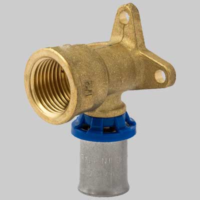 RACCORDO A GOMITO CON FLANGIA CORTA APE PRESS  20 x 1/2     APE RACCORDERIE