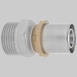 RACCORDO DIRITTO MASCHIO A PRESSARE  20 x 1/2     ICMA